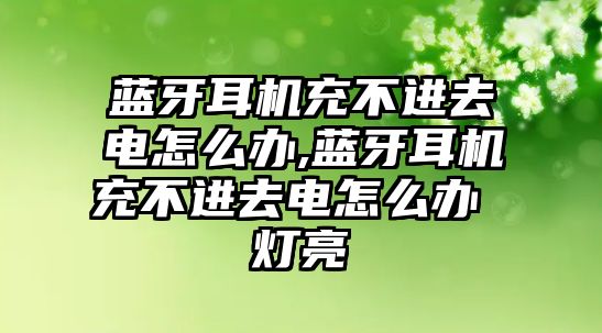 藍牙耳機充不進去電怎么辦,藍牙耳機充不進去電怎么辦 燈亮