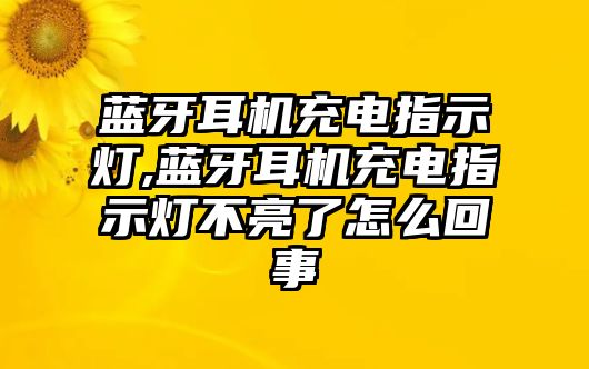 藍牙耳機充電指示燈,藍牙耳機充電指示燈不亮了怎么回事