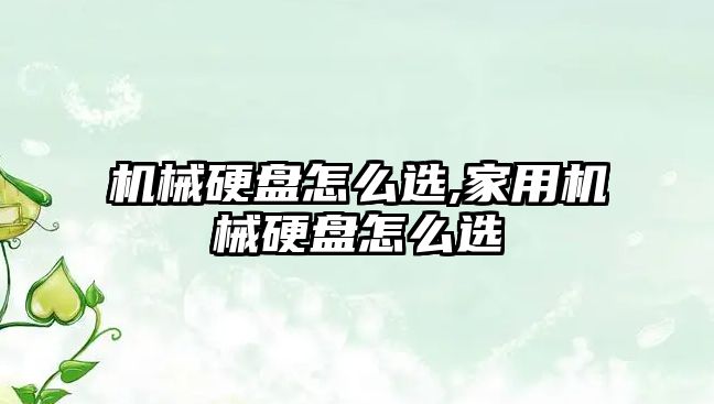 機械硬盤怎么選,家用機械硬盤怎么選