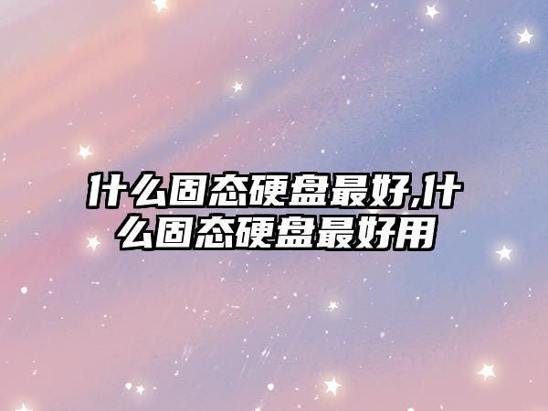 什么固態(tài)硬盤最好,什么固態(tài)硬盤最好用