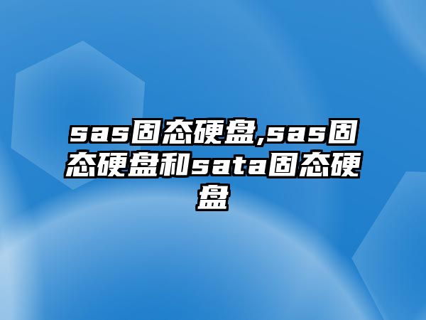 sas固態硬盤,sas固態硬盤和sata固態硬盤