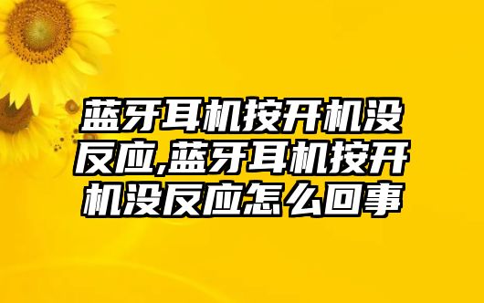 藍(lán)牙耳機(jī)按開機(jī)沒反應(yīng),藍(lán)牙耳機(jī)按開機(jī)沒反應(yīng)怎么回事