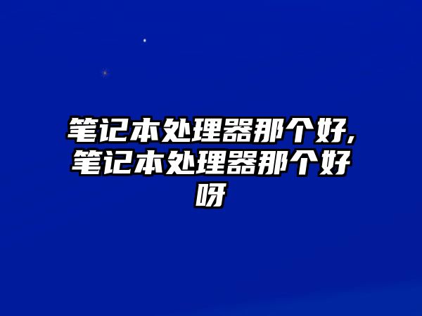 筆記本處理器那個好,筆記本處理器那個好呀